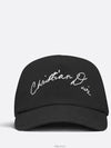 Handwritten Base Ball Cap Black - DIOR - BALAAN 7