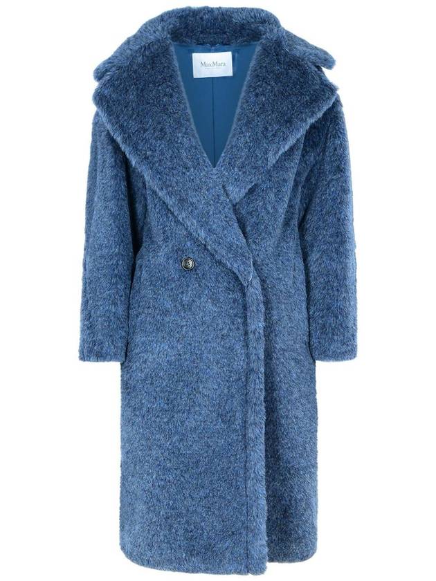 Max Mara 'Zebra' Blue Alpaca Blend Coat - MAX MARA - BALAAN 1