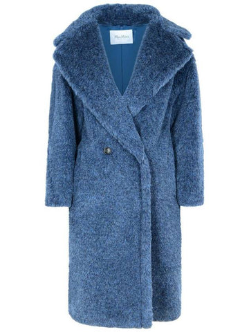 Max Mara 'Zebra' Blue Alpaca Blend Coat - MAX MARA - BALAAN 1