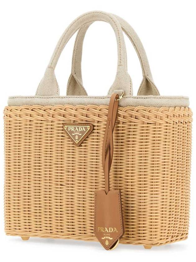 Handbag in Woven Wicker 1BG8352CYGV3VM F0018 NATURALE - PRADA - BALAAN 3