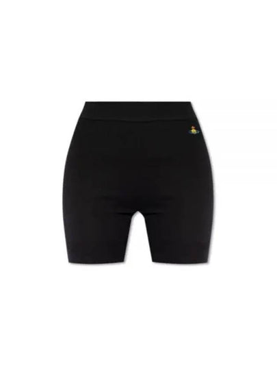 Embroidered Logo Shorts Black - VIVIENNE WESTWOOD - BALAAN 2