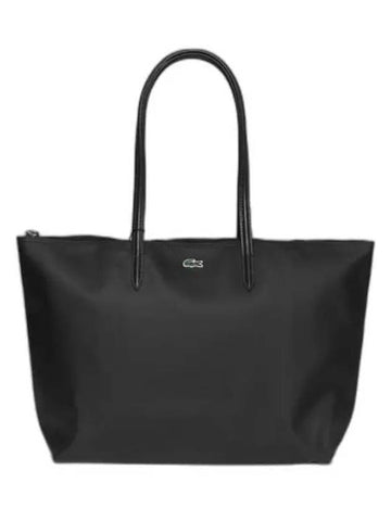 Large Shopper Tote Bag Black - LACOSTE - BALAAN 1