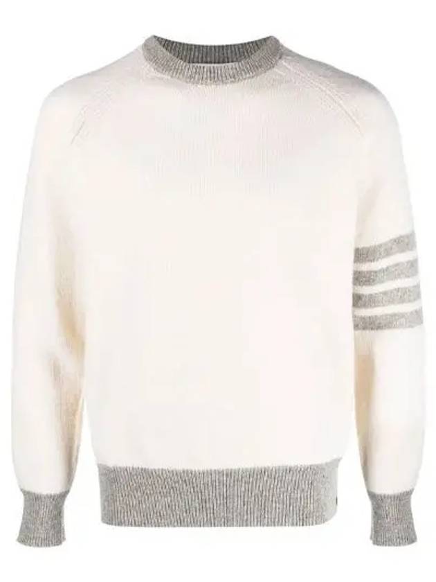 Wool 4 Bar Pullover Knit Top Beige - THOM BROWNE - BALAAN 2