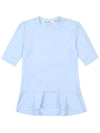 Golf Wear One Point Frill T-Shirt BLUE - WHITEBALL - BALAAN 4