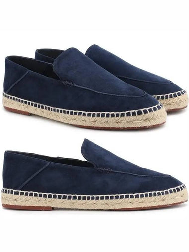 LADY SEASIDE Suede espadrille loafers navy - LORO PIANA - BALAAN 1