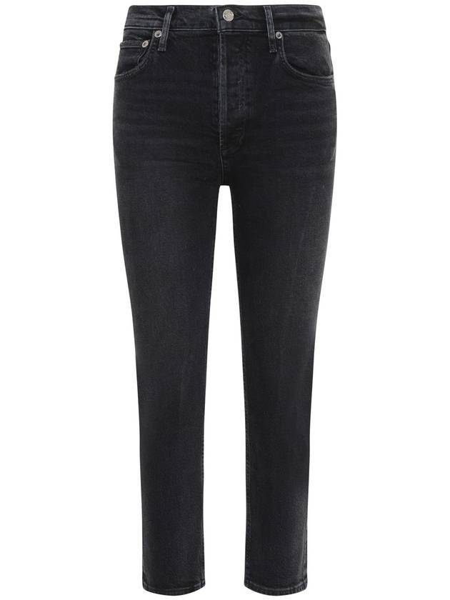 Riley Crop Denim Straight Jeans Panoramic Black - AGOLDE - BALAAN 1