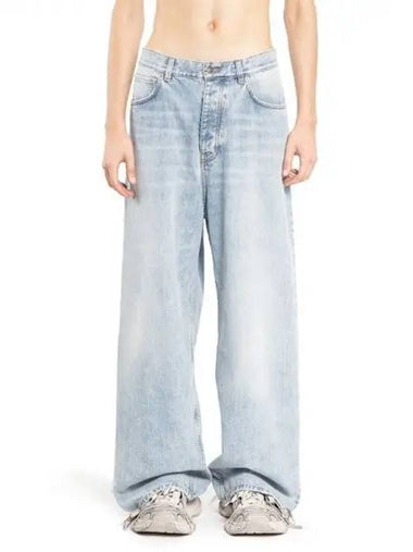 Back logo patch baggy denim pants - BALENCIAGA - BALAAN 1