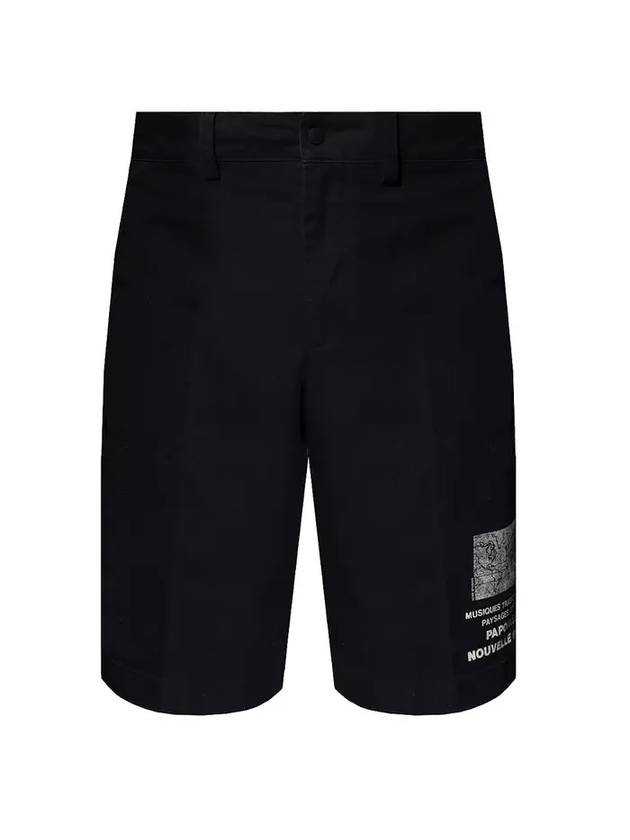 Logo Map Printing Shorts Black - ACNE STUDIOS - BALAAN 1