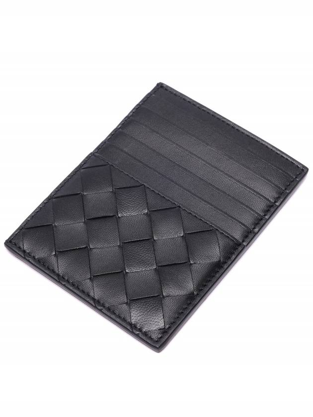 Intrecciato Leather Card Wallet Black - BOTTEGA VENETA - BALAAN 6