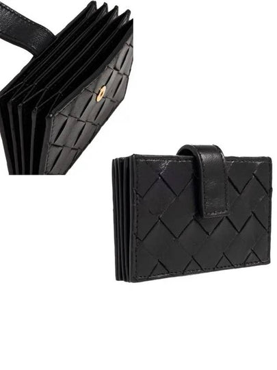 Intrecciato Accordion Card Wallet Black - BOTTEGA VENETA - BALAAN 2