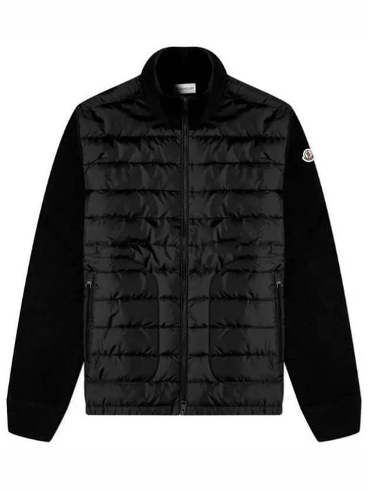 Padded wool cardigan black - MONCLER - BALAAN 1