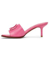 V Logo Sandal Heels Pink - VALENTINO - BALAAN 5