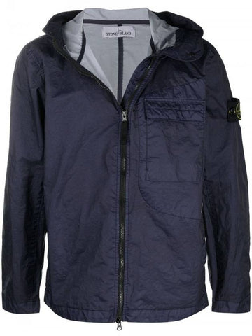 Waffen Patch Membrana Hooded Jacket Navy - STONE ISLAND - BALAAN 1