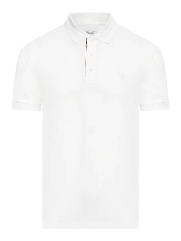 Eddie Cotton Polo Shirt White - BURBERRY - BALAAN 1