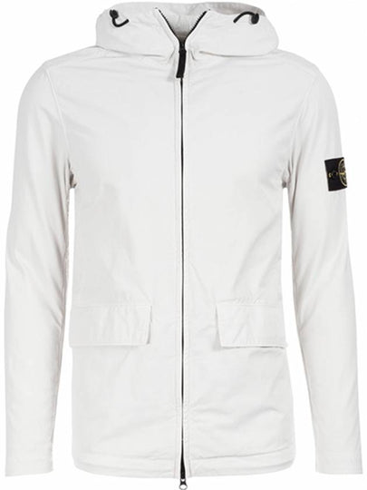 Batavia Garment Dyed Nylon Cotton Hooded Jacket White - STONE ISLAND - BALAAN 2