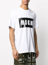 20SS Men's Logo Print Short Sleeve WhiteBlack 2840MM67 01 - MSGM - BALAAN 7