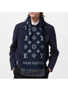 All About Monogram Wool Scarf Navy - LOUIS VUITTON - BALAAN 3