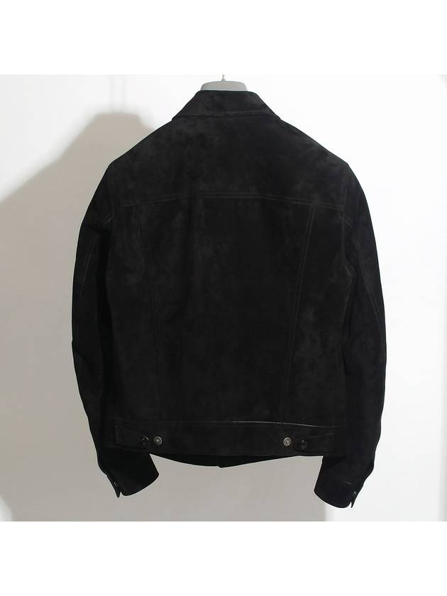 Cashmerer Suede Jacket Black - TOM FORD - BALAAN 3