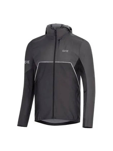 GOREWEAR R7 Facial Windstopper Hooded Jacket Black Terra Gray Men s - GOGORR - BALAAN 1