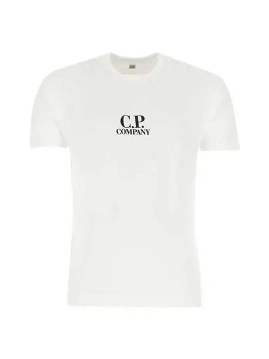Logo Crew Neck Short Sleeve T-Shirt White - CP COMPANY - BALAAN 2