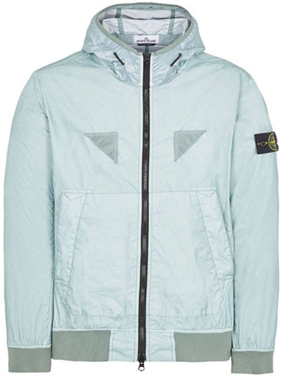 Wappen Patch Nylon Hooded Jacket  Blue - STONE ISLAND - BALAAN 2