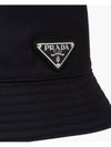 Triangle Logo Re-nylon Bucket Hat Black - PRADA - BALAAN 5