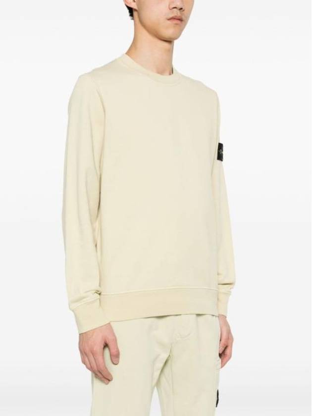 Wappen Patch Garment Dyed Sweatshirt Yellow - STONE ISLAND - BALAAN 3