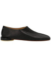 Circle Heel Smooth Leather Loafers Black - MAISON MARGIELA - BALAAN 1