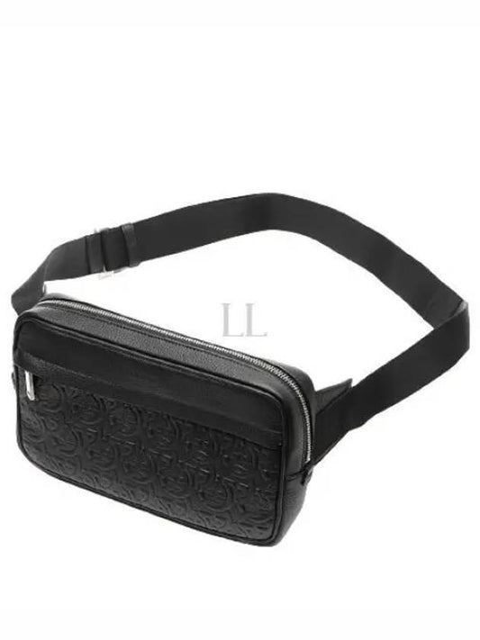 Gancini Leather Belt Bag Black - SALVATORE FERRAGAMO - BALAAN 2