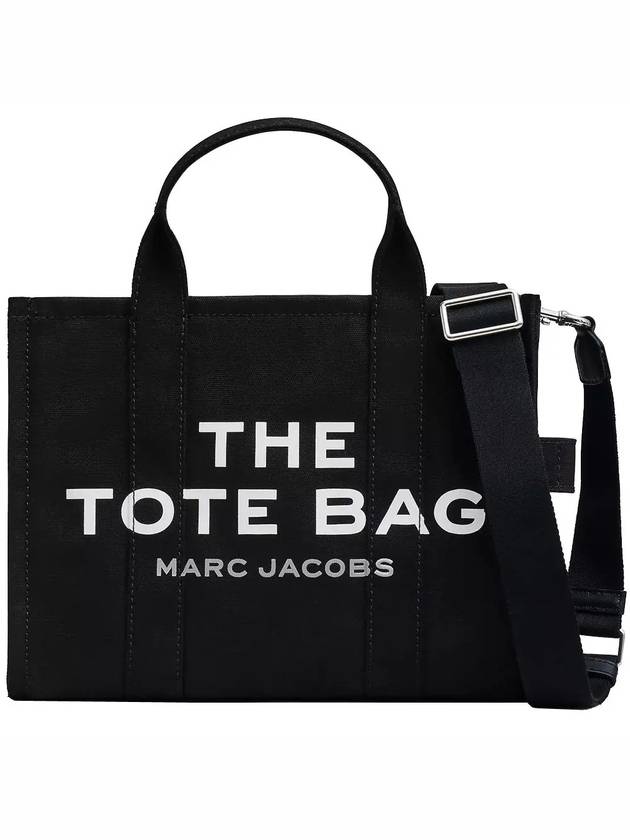 Logo Medium Canvas Tote Bag Black - MARC JACOBS - BALAAN 3