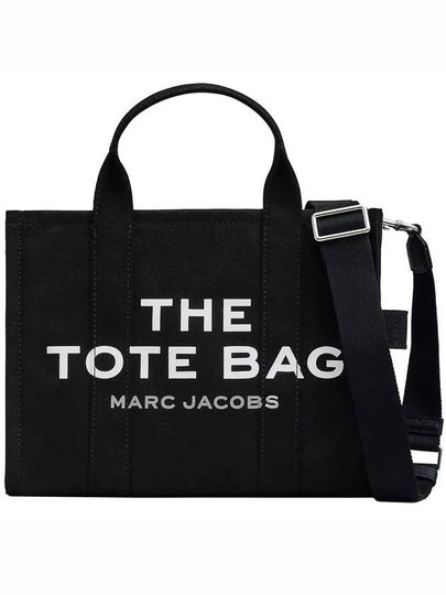 Logo Medium Canvas Tote Bag Black - MARC JACOBS - BALAAN 2