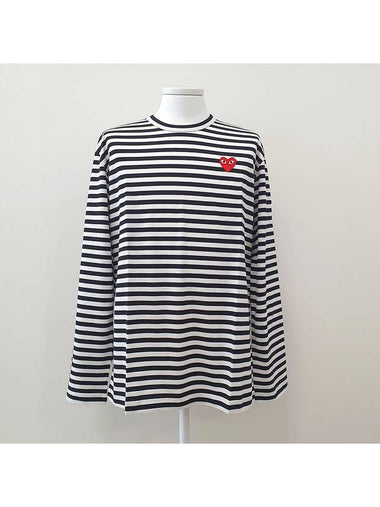 Men s Striped Long Sleeve T Shirt AZ T164 051 - COMME DES GARCONS PLAY - BALAAN 1