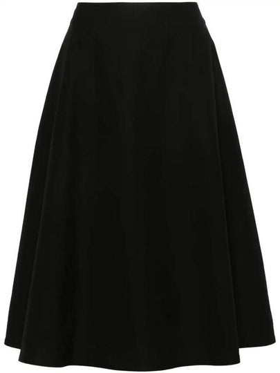 SN BLACK Cotton flared midi skirt with 792261 V2BL0 1000 - BOTTEGA VENETA - BALAAN 2