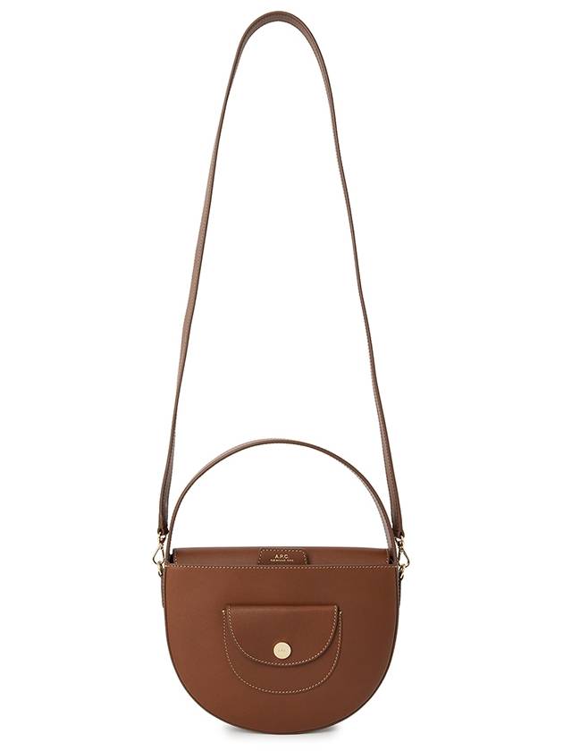 Le Pocket Small Smooth Leather Hobo Cross Bag Brown - A.P.C. - BALAAN 7