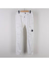 Men's Lens Wappen Stretch Satin Cargo Straight Pants White - CP COMPANY - BALAAN 2