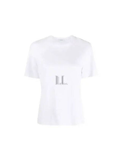 Logo Crew Neck Short Sleeve T-Shirt White - SALVATORE FERRAGAMO - BALAAN 2