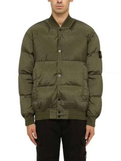 Macro Ripstop Nylon Metal Down Jacket Olive - STONE ISLAND - BALAAN 2