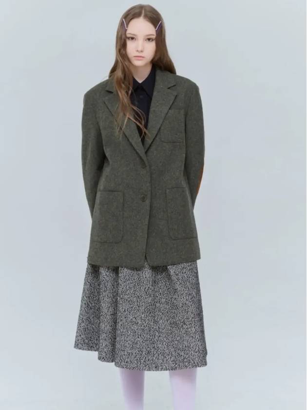 Overfit half coat wool single jacket khaki 0150 - VOYONN - BALAAN 5