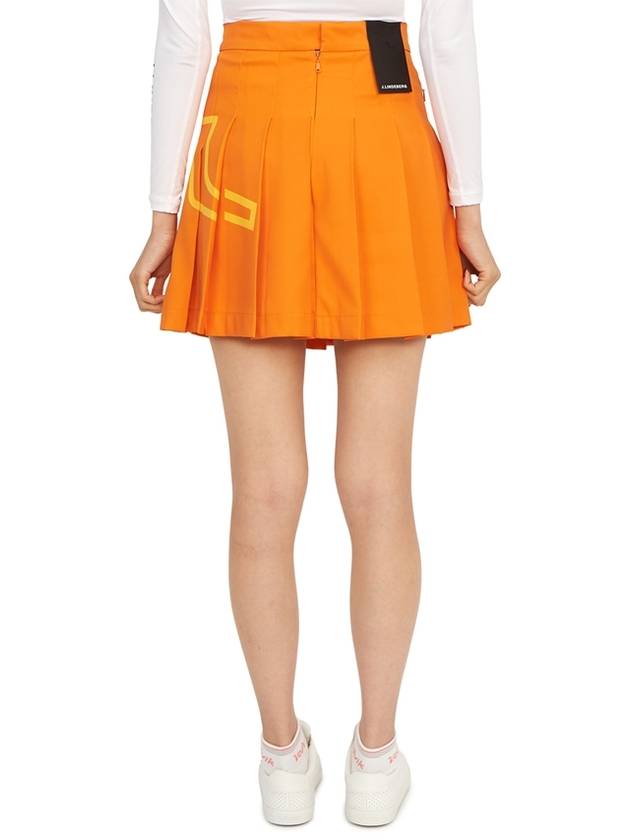 Women's Naomi Pleated Skirt Orange - J.LINDEBERG - BALAAN 5