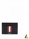 Tar Embossed Leather Card Wallet Black - BALLY - BALAAN 2