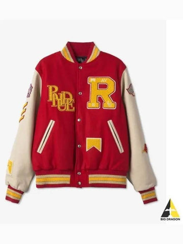 Bull Market Varsity Jacket Red Cream RHFW22JA106090451045 - RHUDE - BALAAN 1