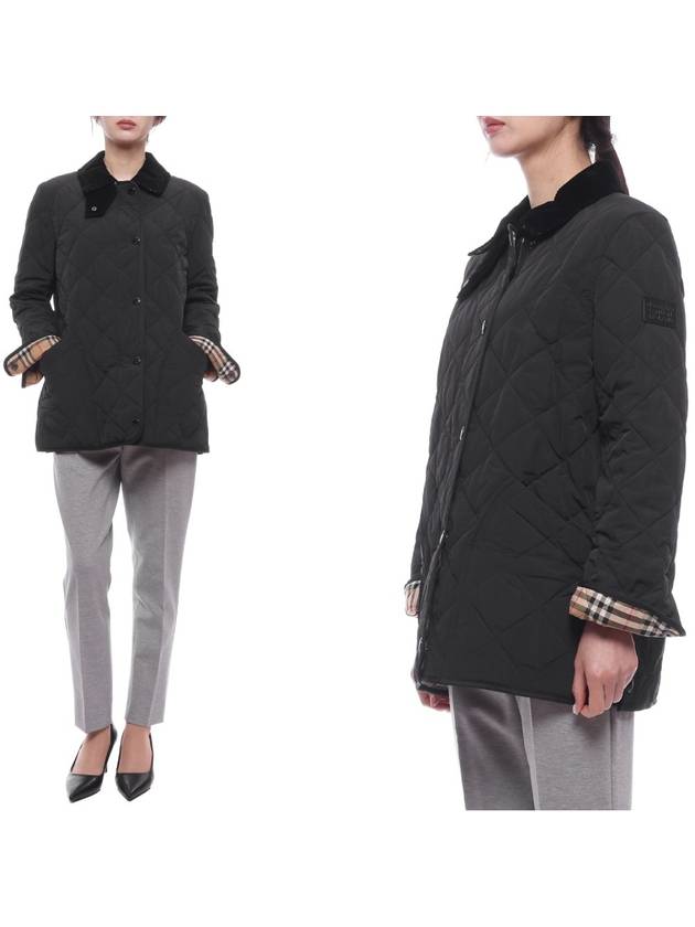 Diamond Quilted Thermoregulated Barn Jacket Black - BURBERRY - BALAAN 3