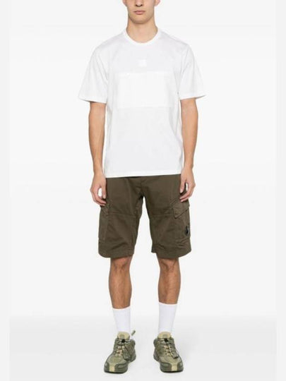 Mercerized Jersey Pocket Short Sleeve T-Shirt White - CP COMPANY - BALAAN 2