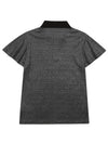 Women’s Knit Aeri Metal Short Sleeve T-Shirt 9652LAATBLACK - BLACK&WHITE - BALAAN 2