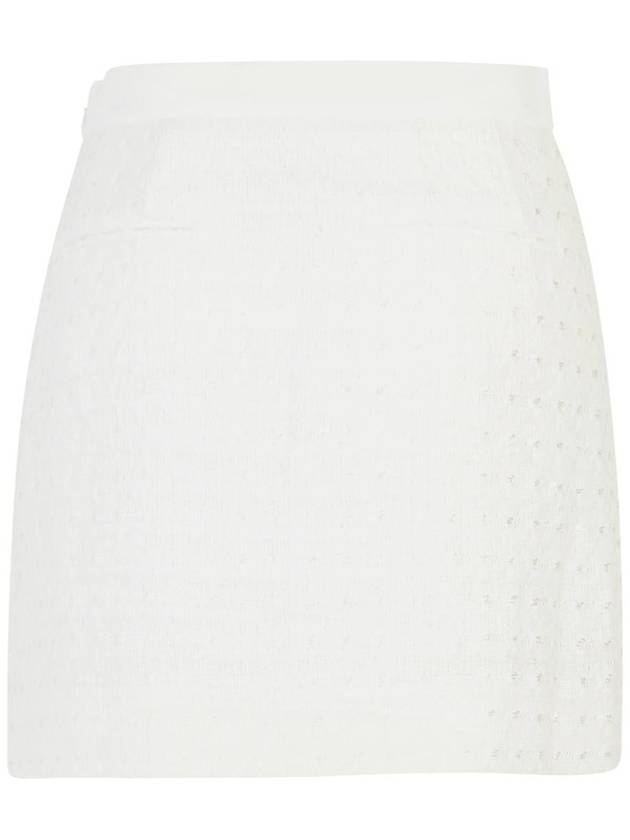 Casablanca White Cotton Blend Miniskirt - CASABLANCA - BALAAN 3