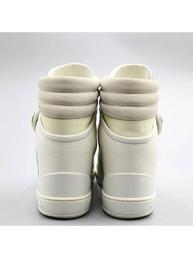 White color gold logo high top sneakers 260MM - LOUIS VUITTON - BALAAN 4