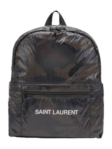 Camouflage Print Backpack Black - SAINT LAURENT - BALAAN 1