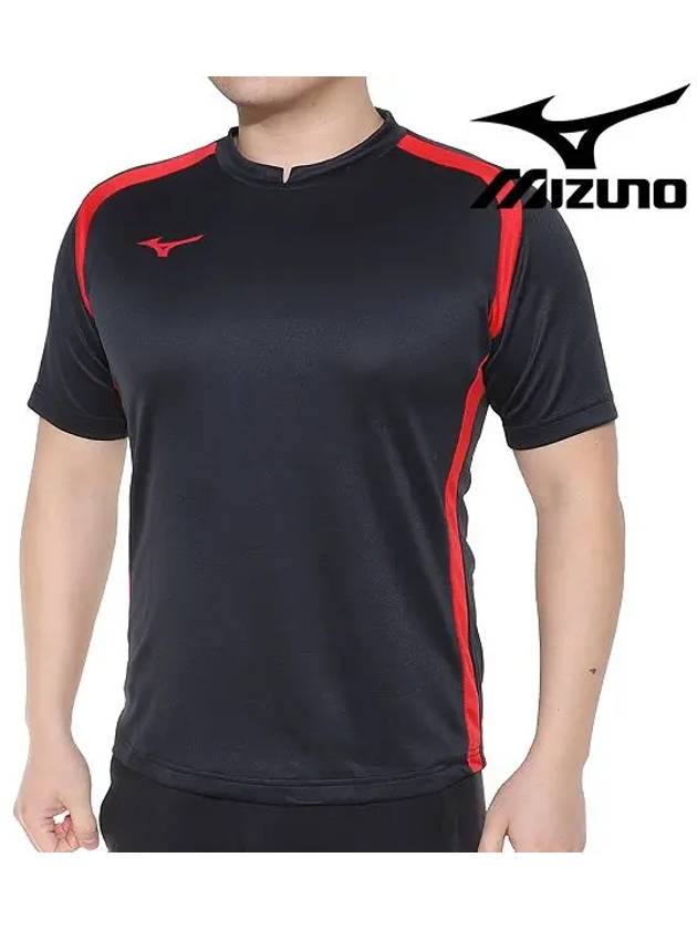 Men's Summer Training Short Sleeve T-Shirt Black - MIZUNO - BALAAN 2