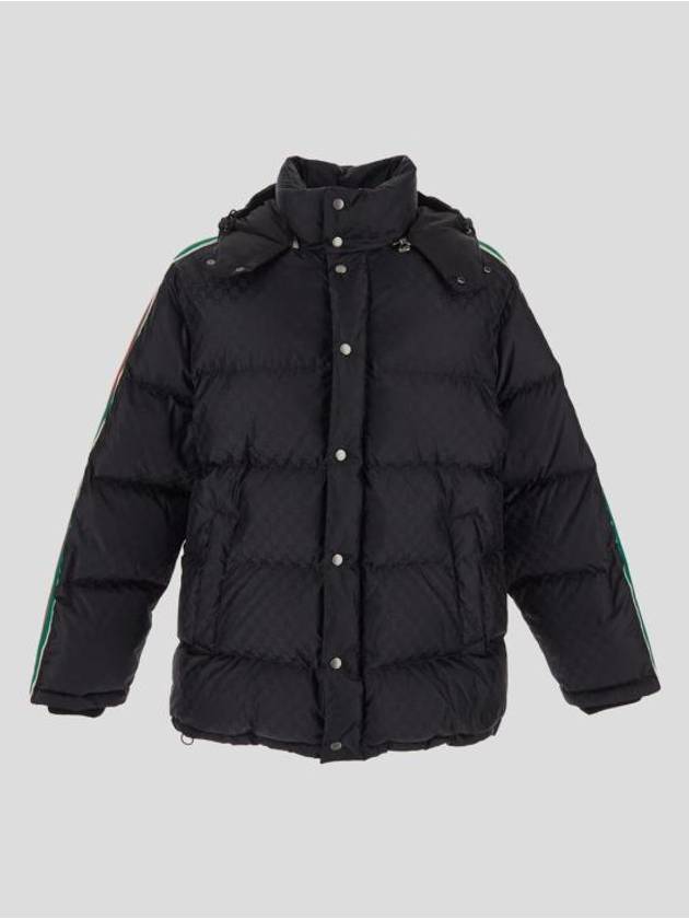 GG Jacquard Hooded Padding Jacket Black - GUCCI - BALAAN 2