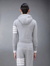 Engineered 4 Bar Diagonal Zip Up Hoodie Light Grey - THOM BROWNE - BALAAN 3